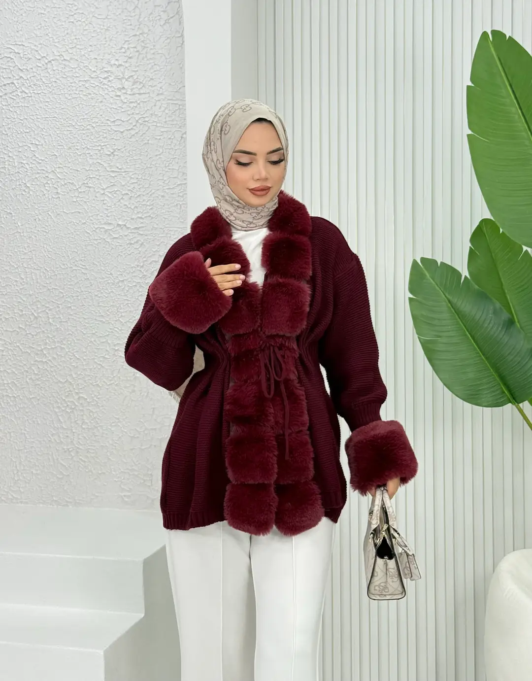 Kürklü Triko Hırka