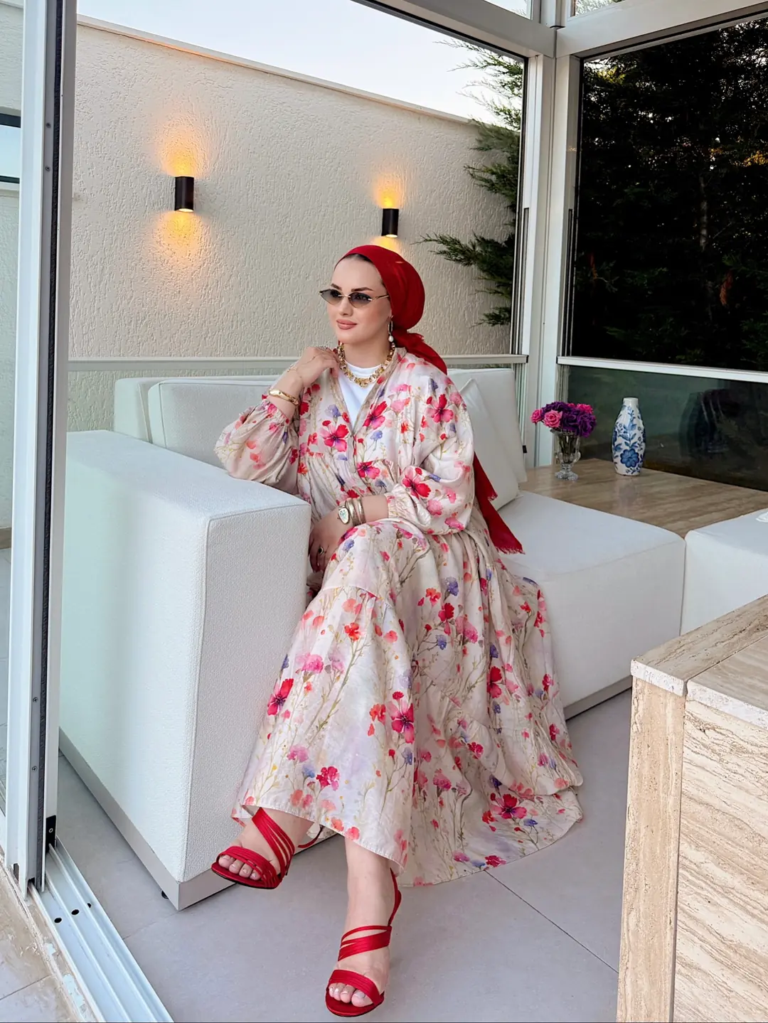 Nur Çiçekli Elbise - 2