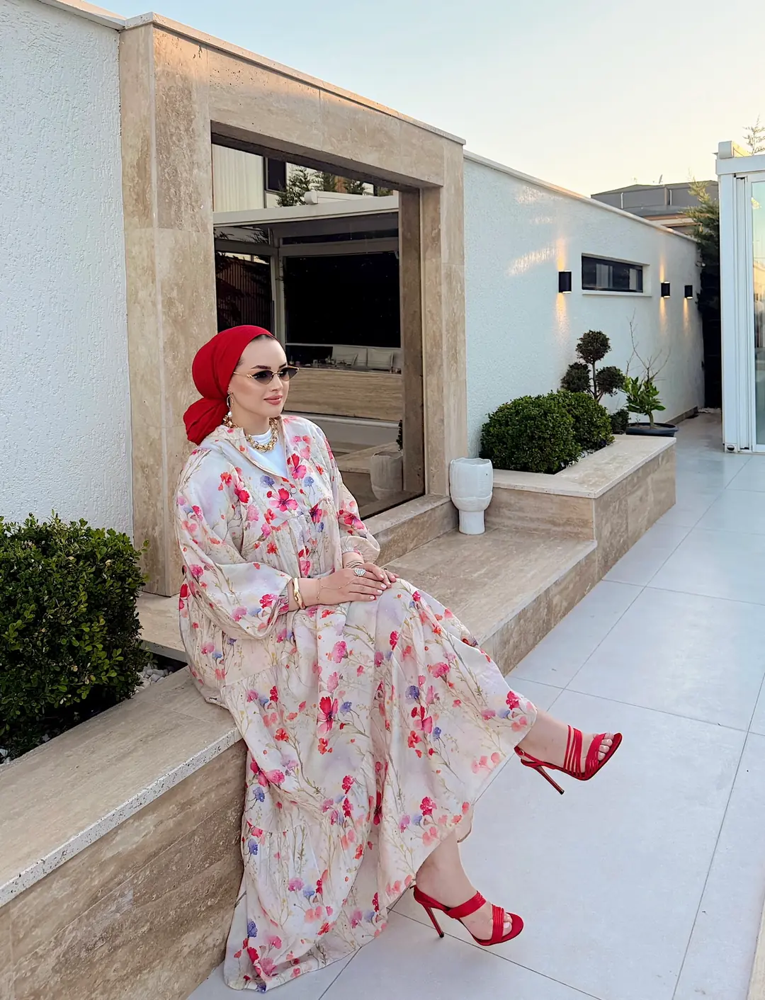 Nur Çiçekli Elbise - 3