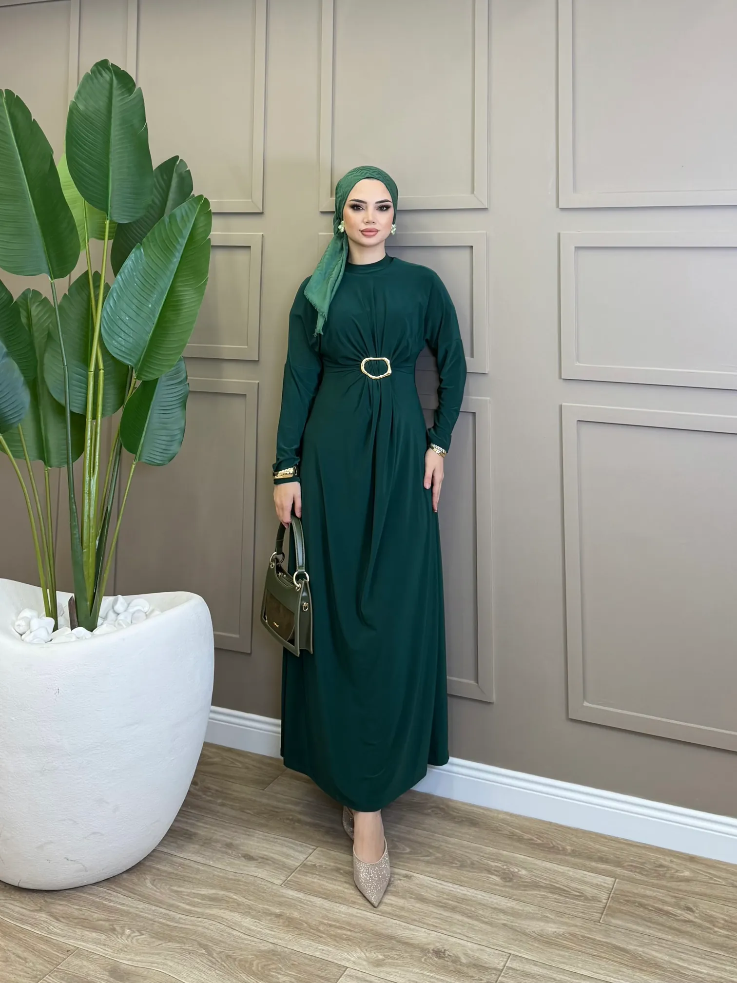 Sandy Tokalı Elbise - 2