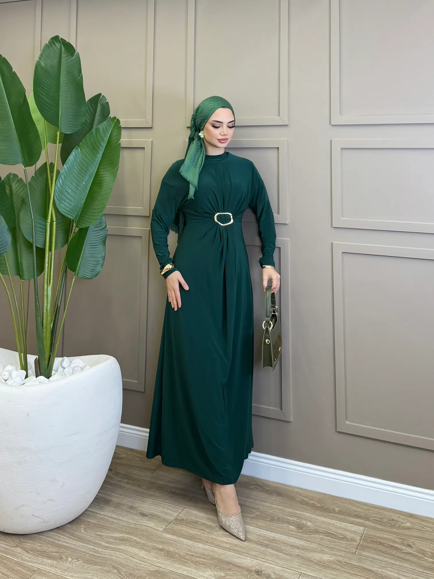 Sandy Tokalı Elbise - 3