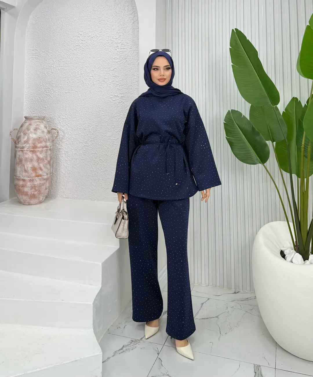 Taşlı Scuba Takım Lacivert - 2