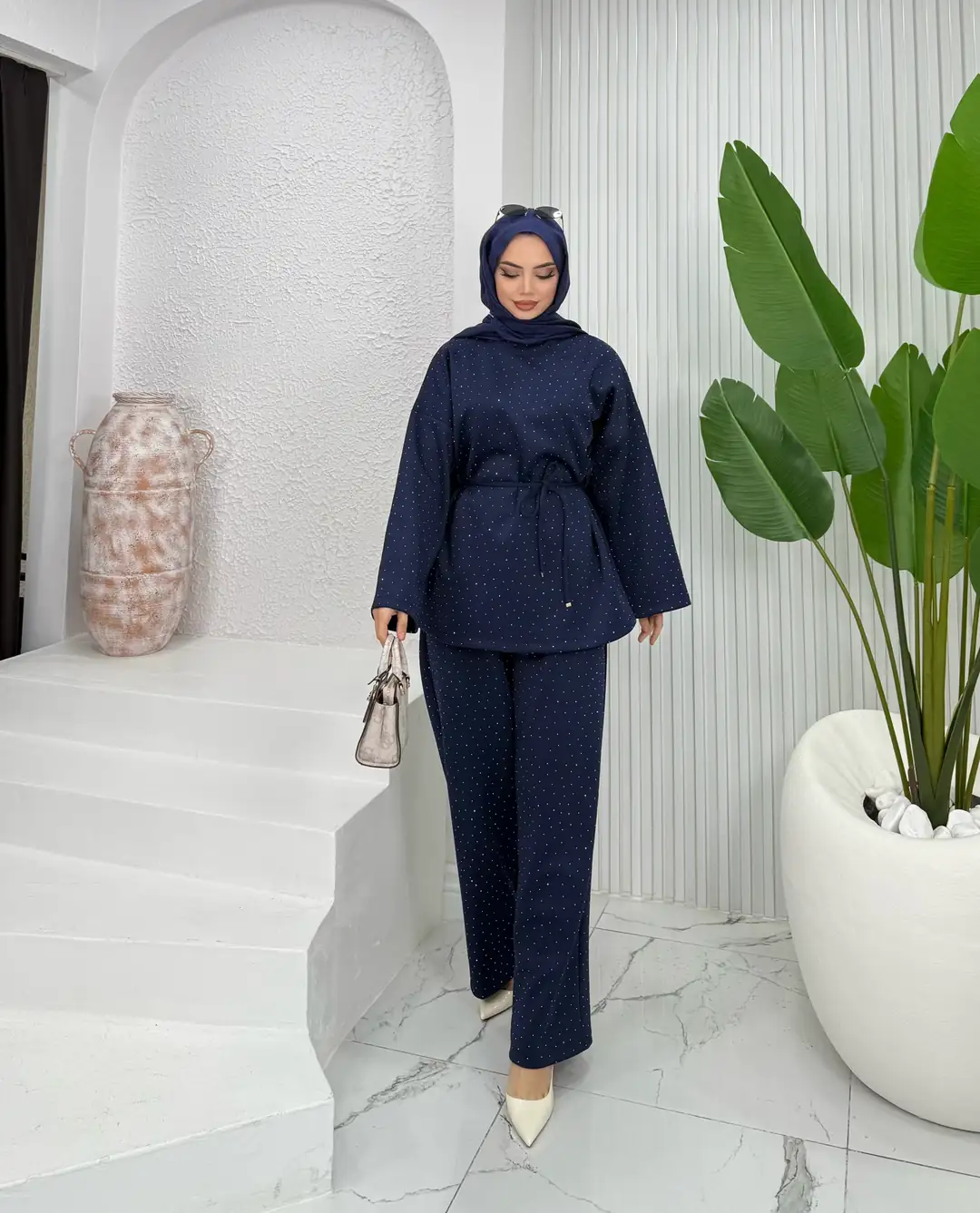 Taşlı Scuba Takım Lacivert - 3