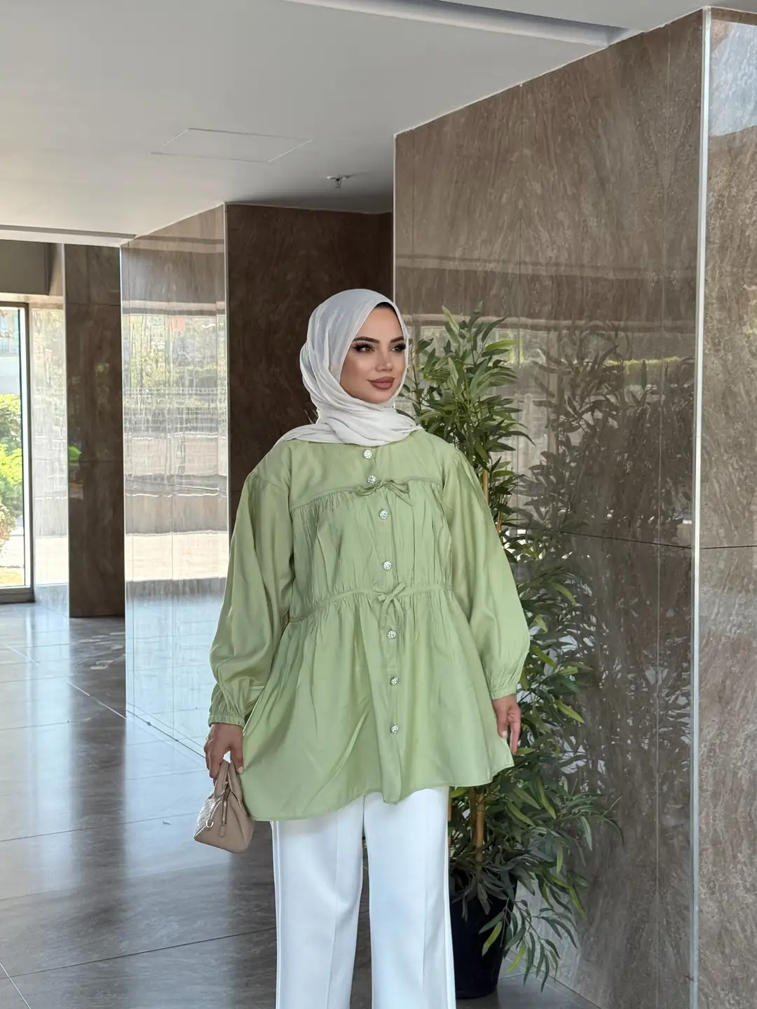 Yeni Sezon Yakasız Gömlek - 2